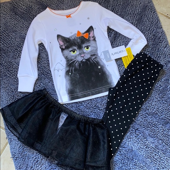 🎃New Carter’s Halloween Tutu Cat Snug Fit PJs - Picture 2 of 5